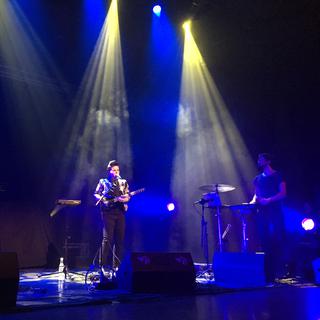 La chanteuse romande Sandor sur scène au festival hollandais Eurosonic, à Groningen, le 19 janvier 2018. [RTS - Olivier Horner]