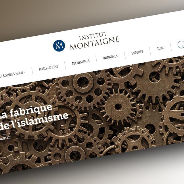Capture d'écran du laboratoire d'idées Institut Montaigne. [http://www.institutmontaigne.org/]