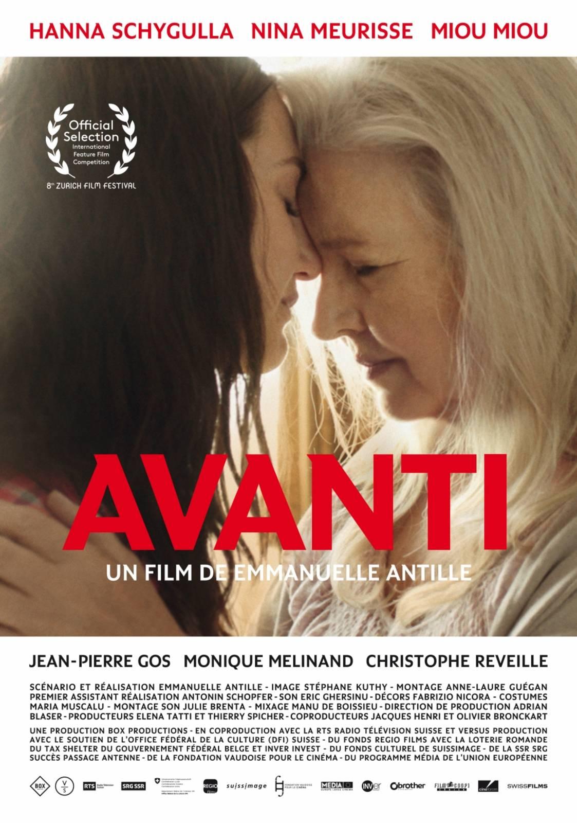 L'affiche du film "Avanti" d'Emmanuelle Antille [RTS - Box Productions sàrl, Versus production]