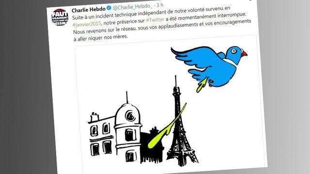 Le premier tweet de Charlie Hebdo depuis les attentats de 2015.