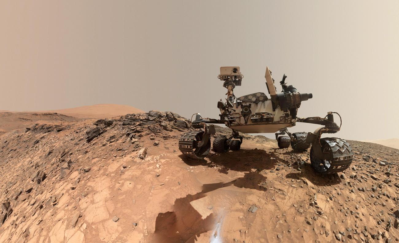 Curiosity est l'un des deux robots envoyés par la NASA sur la planète Mars qui va être totalement engloutie ces prochains jours par une tempête de poussière. [KEYSTONE - EPA/NASA/JPL-Caltech]