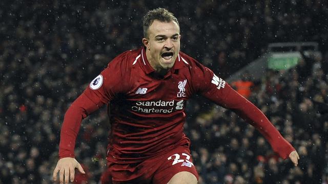 Xherdan Shaqiri a fait le malheur de Manchester United dimanche dernier. [Keystone - Rui Vieira]