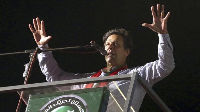 Imran Khan, l'ancien joueur de cricket pakistanais devenu politicien. [AP/Keystone - Shakil Adil]