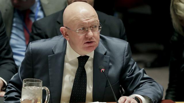 L'ambassadeur russe aux Nations Unies Vassily Nebenzia. [AP Photo / Keystone - Julie Jacobson]