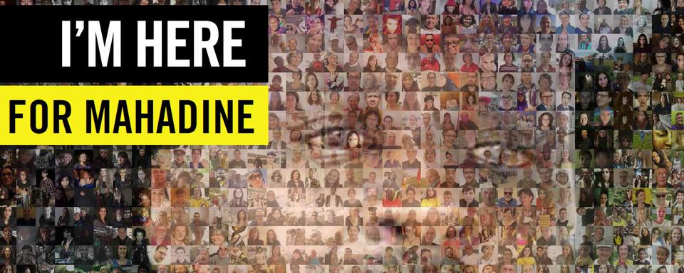 Les portraits sont désormais assemblés en une grande mosaïque qui sera envoyée sous forme de poster dans ce pays. [Amnesty International]