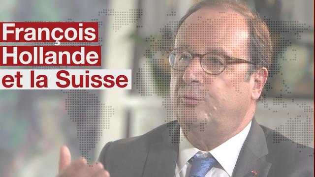 François Hollande au micro de la RTS. [RTS]