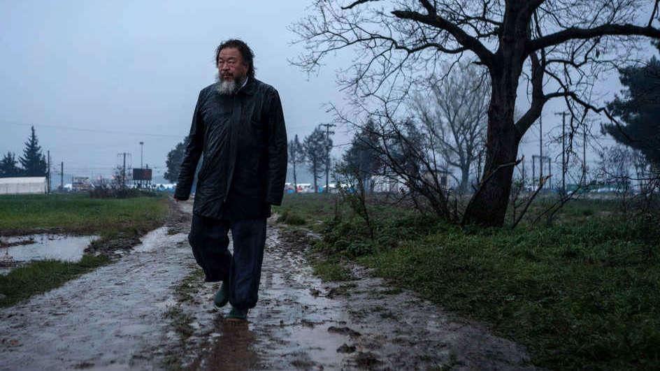 Ai Weiwei dans son film sur la crise migratoire. [Ascot Elite - Ai Weiwei]