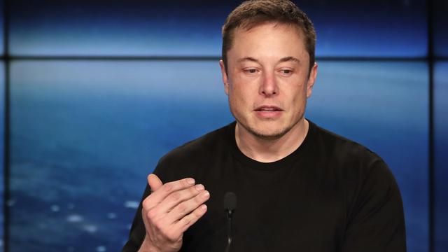 Elon Musk, lors d'une conférence de presse à Cap Canaveral, en février 2018. [AP Photo - John Raoux]