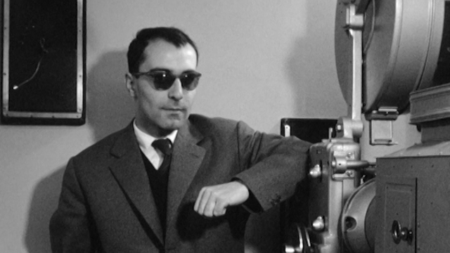 Le cinéaste Jean-Luc Godard en 1960. [RTS]