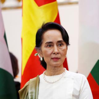 Le dirigeante birmane Aung San Suu Kyi, photographiée ici en avril 2018. [Reuters - Nguyen Huy Kham]