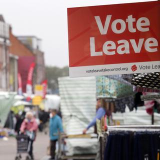 La population de Romford, banlieue de Londres, a massivement voté pour le Brexit. [AP Photo/ Keystone - Frank Augstein]