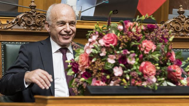 Ueli Maurer sera le président de la Confédération en 2019. [Keystone - Peter Schneider]