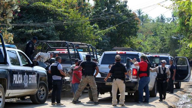 Les forces de l'ordre à Acapulco, station balnéaire du Mexique. [Keystone - EPA/STR]