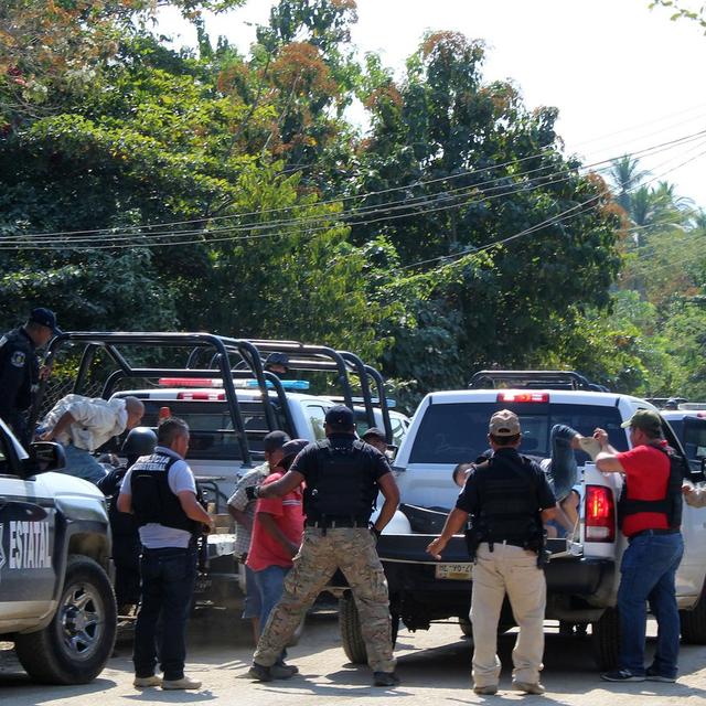 Les forces de l'ordre à Acapulco, station balnéaire du Mexique. [Keystone - EPA/STR]