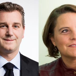 Les conseillers nationaux Marco Chiesa (UDC/TI) et Ada Marra (PS/VD).