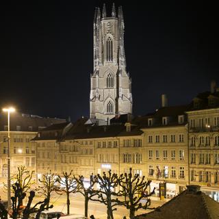 La cathédrale St-Nicolas à Fribourg. [Keystone - Anthony Anex]