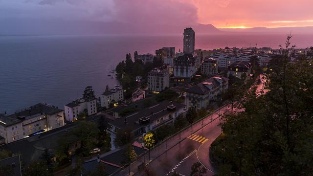 La pièce de théâtre "Le Plaisir des Mets" est jouée au Théâtre Montreux Riviera. [Keystone - Cyril Zingaro]