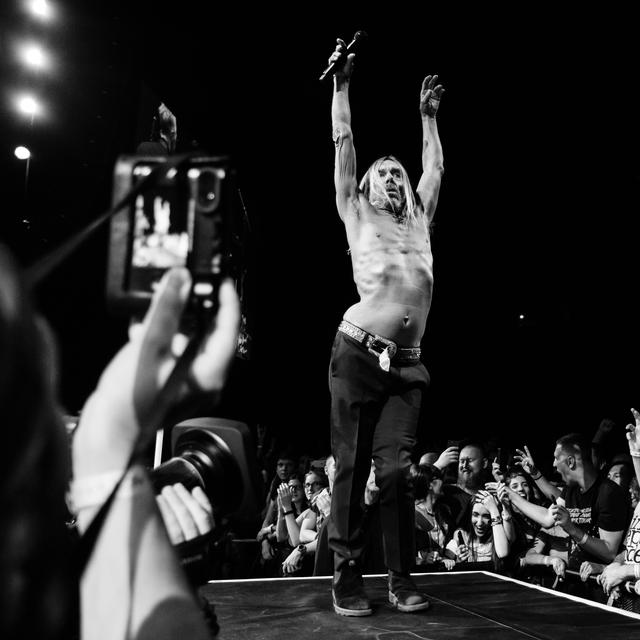 Le chanteur américain Iggy Pop sur la scène de l'auditorium Stravinski du Montreux Jazz Festival, le 3 juillet 2018. [2018 FFJM - Marc Ducrest]