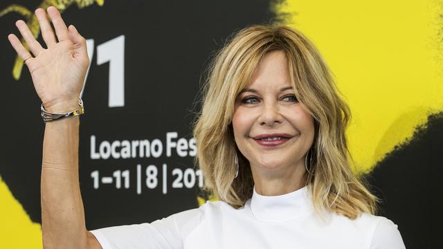 Meg Ryan s'est vu décerner à Locarno le Leopard Club Award pour sa contribution à l'histoire du cinéma. [Keystone - Alexandra Wey]