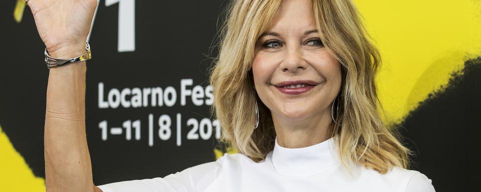 Meg Ryan s'est vu décerner à Locarno le Leopard Club Award pour sa contribution à l'histoire du cinéma. [Keystone - Alexandra Wey]