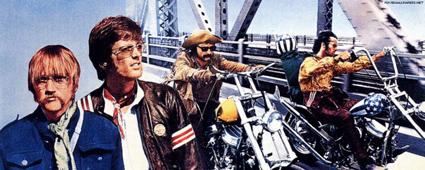 L'affiche du film Easy Rider de Dennis Hopper (1969), avec Peter Fonda et Jack Nicholson. [Capture d'écran]