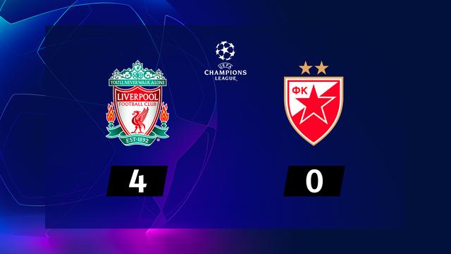 3e journée, Liverpool - ER Belgrade (4-0): le résumé de la rencontre