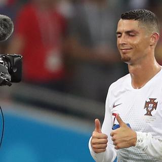 Cristiano Ronaldo, portant le maillot du Portugal. [EPA/Keystone - Friedmann Vogel]