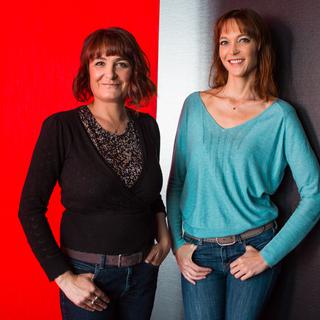 Stéphanie Chuat et Véronique Raymond, réalisatrices du film "Les Dames". [RTS - Anne Kearney]