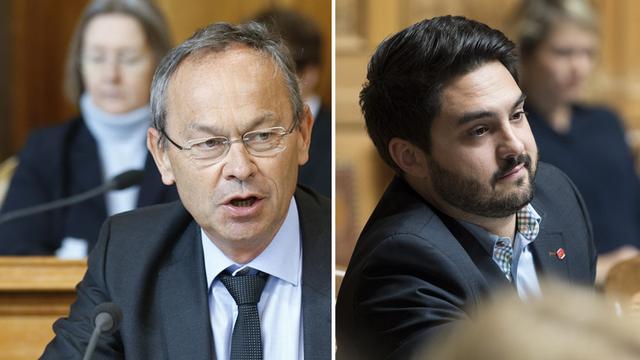 Olivier Français (à gauche) et Cédric Wermuth. [Keystone]