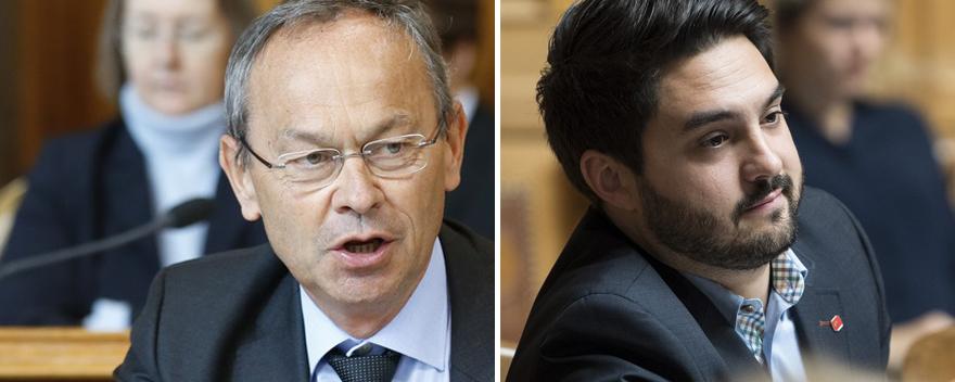 Olivier Français (à gauche) et Cédric Wermuth. [Keystone]