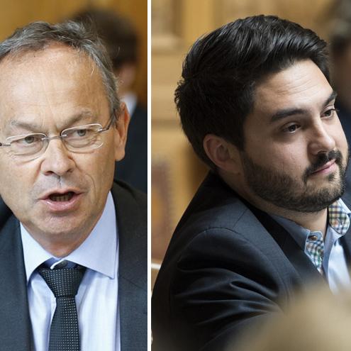 Olivier Français (à gauche) et Cédric Wermuth. [Keystone]