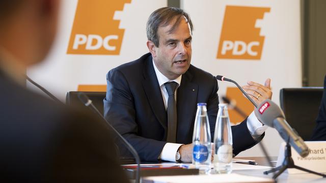 Après le départ de Yannick Buttet, celui de Guillaume Barazzone est un coup dur pour le PDC. [KEYSTONE - Anthony Anex]