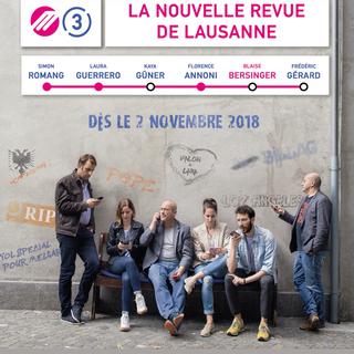 Affiche de "M3" La nouvelle revue de Lausanne. [theatreboulimie.com]