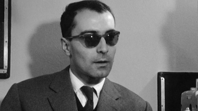 Le cinéaste Jean-Luc Godard en 1960. [RTS]