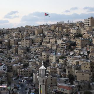 Vue sur Amman depuis la citadelle de la capitale de la Jordanie. [EPA/Keystone - André Pain]