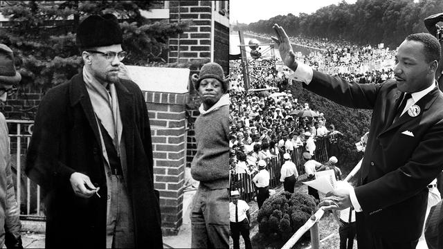 Malcom X et Martin Luther King, même combat? [AFP - STP / AFP Files]