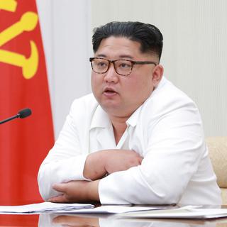 Le leader nord-coréen Kim Jong-Un, photographié le 18 mai 2018 à Pyongyang. [EPA/KCNA/Keystone]