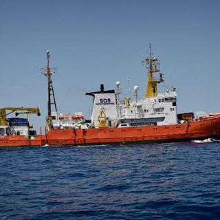 L'Aquarius photographié en mai dernier en Méditerranée. [AFP - Louisa Gouliamaki]