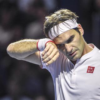 Rodger Federer en demi-finale à Bâle. [Daniela Frutiger]