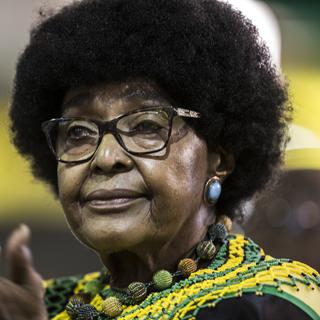 Winnie Mandela, photographiée le 20 décembre 2017 à Johannesburg durant un congrès de l'ANC. [AFP - Gulshan Khan]