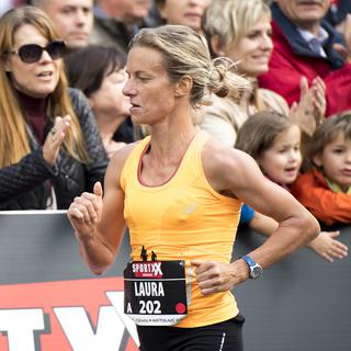 La coureuse suisse Laura Hrebec. [Keystone - Anthony Anex]
