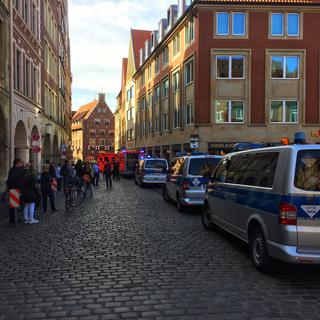 La zone dans la vieille-ville de Münster, en Allemagne, a été bouclée par la police. [keystone]