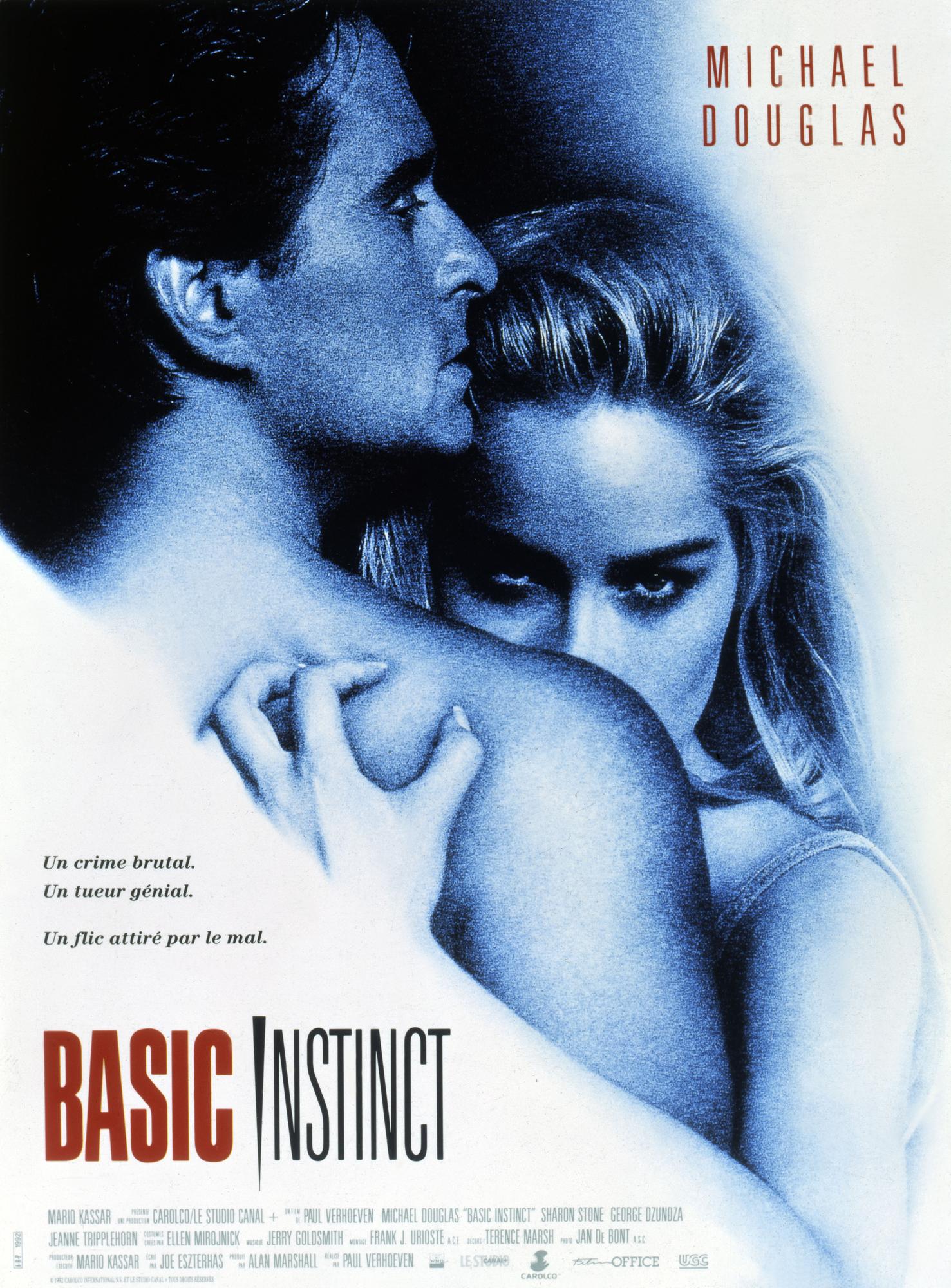 L'affiche du film "Basic Instinct" sorti en 1992. [Archives du 7eme Art / Photo12 - Carolco Pictures]