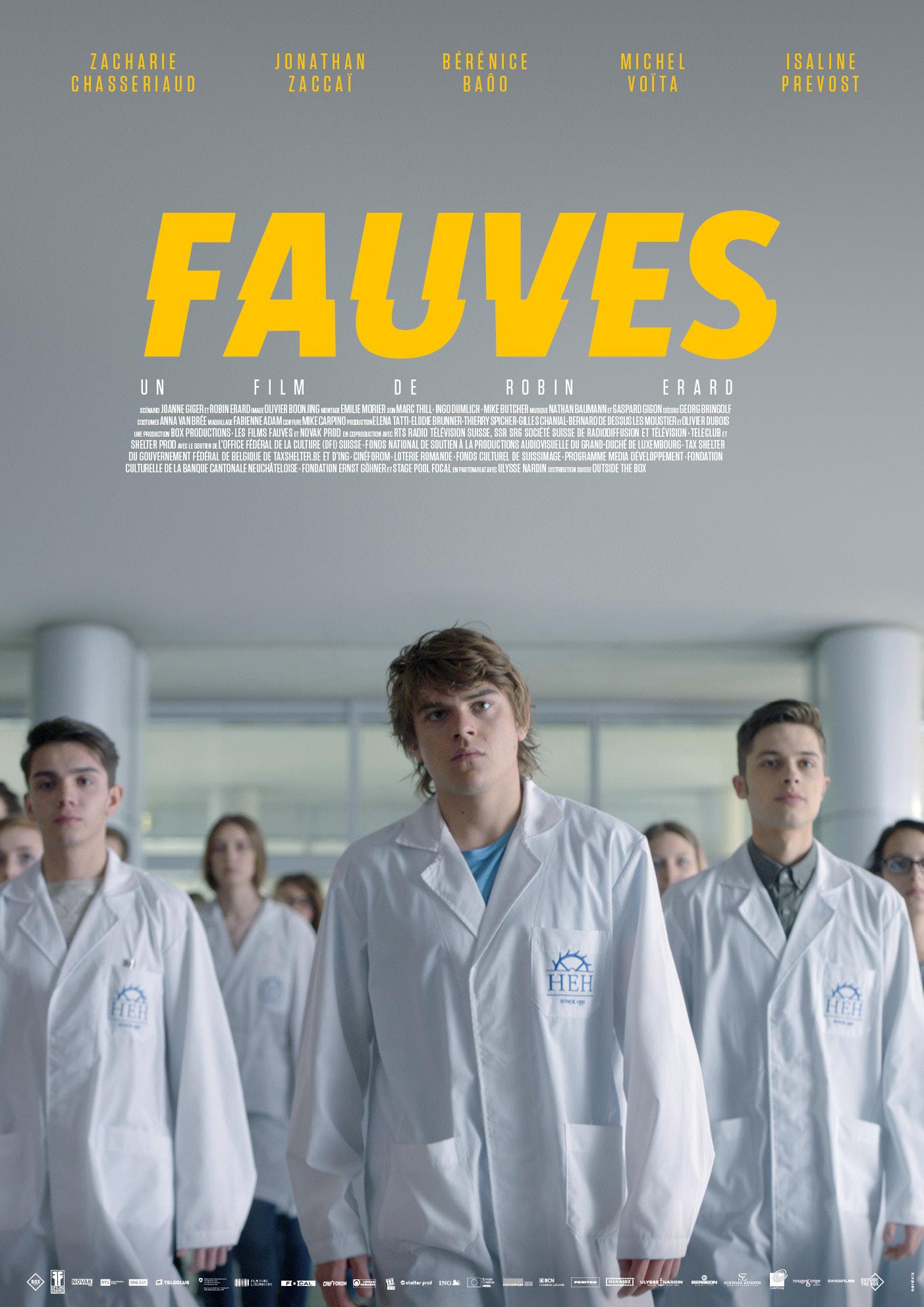 L'affiche de "Fauves", un film de Robin Erard. [Novak Productions / RTS Radio Télévision Suisse - Box Productions / Les Films Fauves]