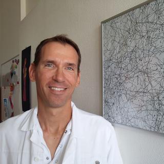 David Baud, chef de clinique du service d'obstétrique au CHUV. [RTS - Simon Corthay]