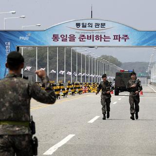 Le sommet historique entre les deux Corées aura lieu sur la frontière "ultra-militarisée". [EPA/Yonhap South Korea/Keystone]