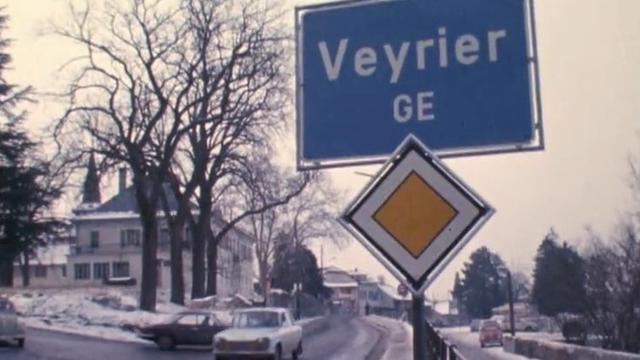 Le village genevois de Veyrier en 1969. [RTS]