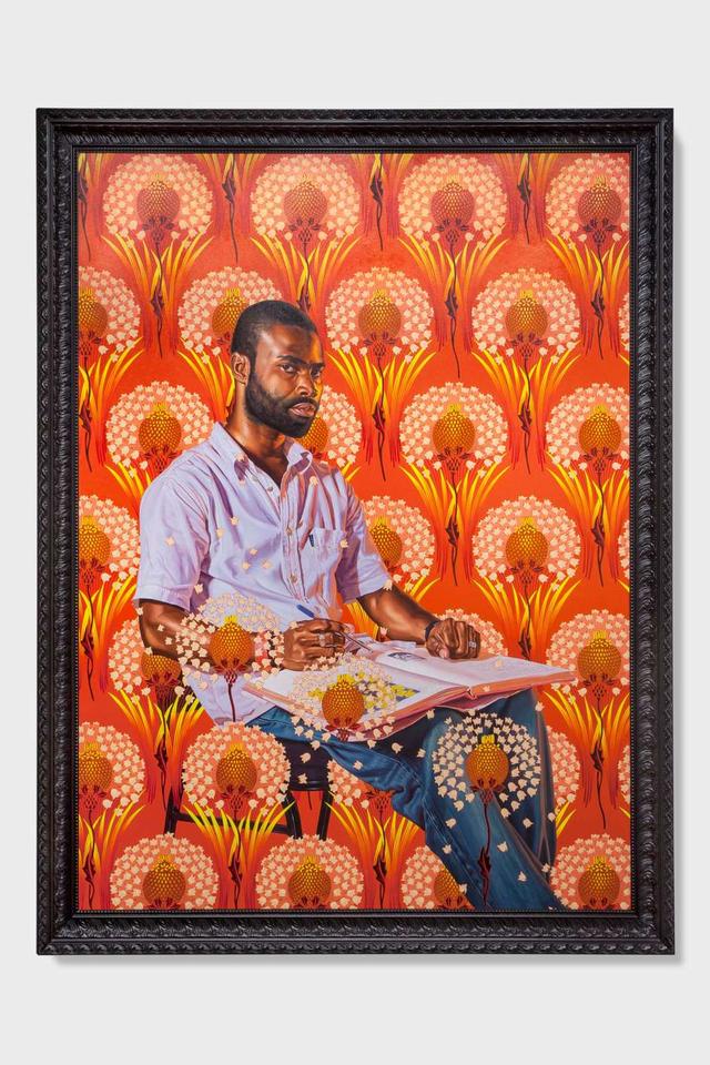 Kehinde Wiley, Saint Gregory the Great, 2018. [GALERIE TEMPLON, KEHINDE WILEY STUDIO. - SEBASTIANO PELLION DI PERSANO]