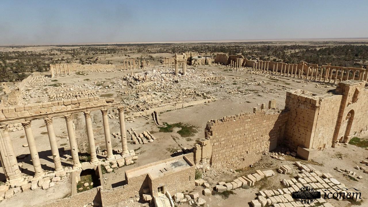 Le site de Palmyre photographié par un drone de l'Iconem en avril 2016. [AFP - Martak/Iconem/DGAM]