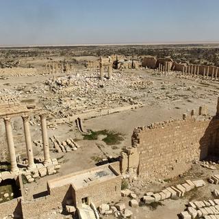 Le site de Palmyre photographié par un drone de l'Iconem en avril 2016. [AFP - Martak/Iconem/DGAM]